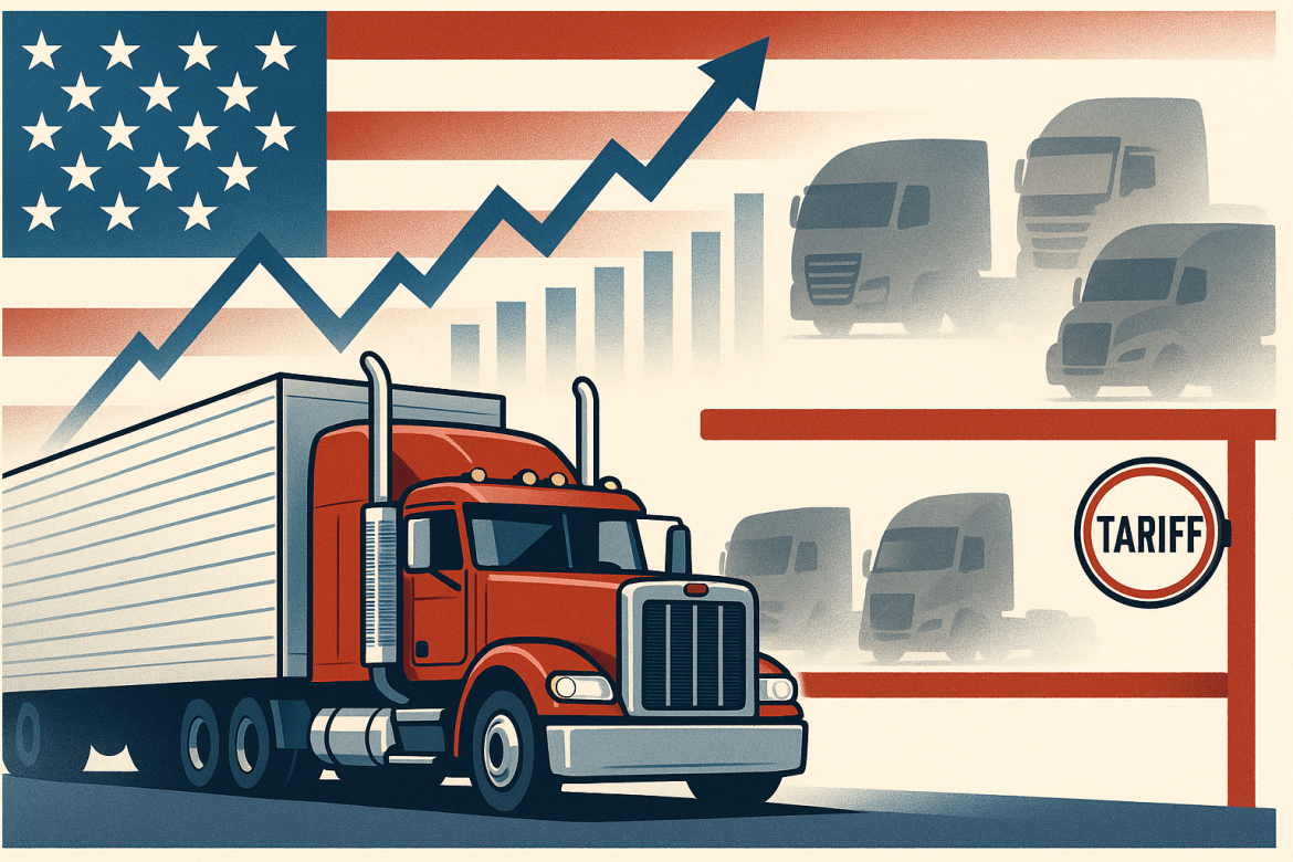Shares of US truck manufacturer Paccar climbed on Friday after President Donald Trump announced new tariffs on foreign-made heavy-duty trucks. The move, framed as a measure to protect domestic manufacturers, sent ripples through global truck stocks and raised questions about the potential long-term impact on the industry.Trump said on Thursday that starting October 1, 2025, the <a href="https://invezz.com/news/2025/09/26/us-latest-tariffs-explained-what-trump-move-means-for-kitchens-medicines-trucks/">US will impose a 25% tariff on all heavy trucks manufactured outside the country</a>. He made the announcement on Truth Social, calling the tariffs a matter of “national security.”“In order to protect our Great Heavy Duty Truck Manufacturers from unfair outside competition, I will be imposing, as of October 1st, 2025, a 25% tariff on all Heavy (Big!) Trucks made in other parts of the World,” Trump wrote. “Therefore, our Great Large Truck Company Manufacturers, such as Peterbilt, Kenworth, Freightliner, Mack Trucks, and others will be protected.”Paccar, which makes Peterbilt and Kenworth trucks, saw its stock rise 5.1% to $100.45 on Friday. The broader S&P 500 and Dow Jones Industrial Average were up 0.3% and 0.5%, respectively.Mixed market reaction for global truck makersThe tariff announcement had divergent effects on global truck manufacturers. Germany’s Daimler Truck, which makes Freightliner vehicles, saw its shares fall 1.7% in overseas trading. In contrast, Sweden’s Volvo, which produces Mack trucks, gained 3.5%.Both Mack and Freightliner brands are manufactured in the US, though Daimler also maintains truck production capacity in Mexico. The tariffs could reshape competitive dynamics, with investors betting that Paccar and Volvo may gain market share at Daimler’s expense.The market reaction underscores the dual nature of tariffs: they can raise costs for importers while potentially creating a more favorable pricing environment for domestic producers. In the short term, traders appeared to view the policy shift as a net positive for Paccar.Paccar’s recent stock performanceDespite Friday’s gains, Paccar shares have faced pressure in 2025. Coming into the session, the stock was down 8% year-to-date and 2% over the past 12 months. The declines have been tied to weaker demand in the truck market.Paccar projects about 245,000 heavy-duty trucks will be sold in the US and Canada this year, down from roughly 260,000 units in 2024. The company’s initial projections for 2025 were closer to 265,000 units, reflecting softer-than-expected demand.On the financial side, Wall Street expects Paccar’s sales to fall to about $27 billion in 2025, according to FactSet data. That would be down from almost $32 billion in 2024, though revenues are projected to recover to roughly $29 billion in 2026.Valuation and outlookPaccar stock currently trades at around 15 times estimated 2026 earnings, a higher multiple than its historical average of about 12 times. Analysts note that cyclical companies, such as heavy-duty truck makers, often trade at elevated price-to-earnings ratios during earnings downturns and at lower multiples when earnings are near peak levels.For investors, the key question will be whether tariffs can offset near-term market weakness and position Paccar for stronger performance in a recovering industry. At the same time, the policy shift raises broader questions about potential cost increases, supply chain adjustments, and long-term implications for US and global truck markets.The post <a href="https://invezz.com/news/2025/09/26/paccar-shares-rise-after-trump-announces-tariffs-on-foreign-heavy-duty-trucks/">Paccar shares rise after Trump announces tariffs on foreign heavy-duty trucks</a> appeared first on <a href="https://invezz.com/">Invezz</a>