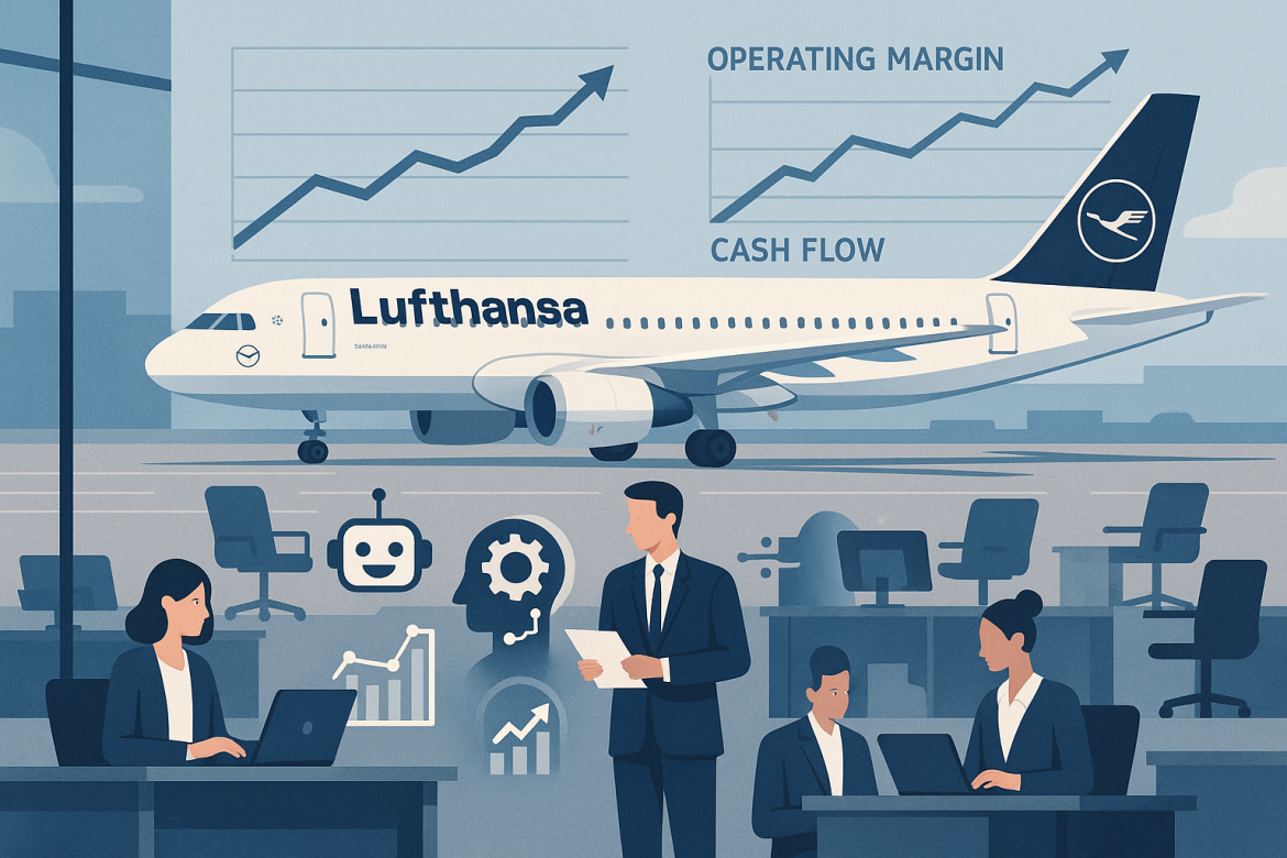 Lufthansa announced plans on Monday to reduce its global workforce by 4,000 full-time equivalent (FTE) roles by 2030, as part of a broader strategy to improve profitability and leverage artificial intelligence (AI) to drive efficiency. The majority of the affected positions are expected to be administrative roles at the airline’s German headquarters.The move underscores a growing trend among corporations using AI to streamline operations and reshape staffing models, following similar initiatives by tech and financial firms.AI and digitalization drive workforce reductionsIn a statement during its Capital Markets Day in Munich, Lufthansa said the company is reviewing activities that may no longer be necessary, often due to duplication of work or digitalization. The release highlighted that AI will enhance efficiency across various processes, leading to reductions in staff requirements.Lufthansa joins other companies citing AI as a factor in workforce restructuring. Earlier this year, Klarna CEO Sebastian Siemiatkowski said AI helped reduce the company’s headcount by 40%, from 5,000 employees to nearly 3,000. Salesforce also cut 4,000 customer support roles, with CEO Marc Benioff noting the company required fewer staff due to AI automation.Tech consultancy Accenture has similarly announced plans to exit employees who cannot be retrained to work alongside AI. CEO Julie Sweet described the strategy as investing in “upskilling our reinventors” while exiting others on a “compression timeline” when reskilling is not feasible.Financial outlook and market reactionLufthansa’s stock rose 0.28% following the announcement. The company’s shares have gained 25% year-to-date. UBS analysts noted that the airline’s new long-term targets should be viewed positively, as they exceed market expectations.The company projects an adjusted operating margin of 8-10% by 2028, up from its previous target of 8%, and expects adjusted free cash flow of more than €2.5 billion ($2.9 billion) annually. These targets come amid ongoing challenges in 2024, including staff strikes, increased global price competition, and aircraft delays.Lufthansa reported that annual earnings before interest and taxes (EBIT) dropped 39% to €1.65 billion ($1.8 billion) last year, while the operating margin fell to 4.4%, below its strategic target of 8%. The airline’s stock ended 2023 down 23%.Broader implications for the industryThe decision reflects a wider corporate shift toward integrating AI in operational planning. By focusing on administrative roles, Lufthansa aims to maintain operational capacity while reducing costs. Analysts suggest that leveraging AI to increase efficiency could help the airline navigate industry pressures and enhance long-term profitability.Investors and market watchers will closely monitor Lufthansa’s execution of these cuts and its AI initiatives. With targeted margins and cash flow projections exceeding market expectations, the company appears confident that restructuring and technological upgrades can offset past operational challenges and position it for sustainable growth through the next decade.The post <a href="https://invezz.com/news/2025/09/29/lufthansa-to-cut-4000-jobs-lean-on-ai-for-efficiency/">Lufthansa to cut 4,000 jobs, lean on AI for efficiency</a> appeared first on <a href="https://invezz.com/">Invezz</a>