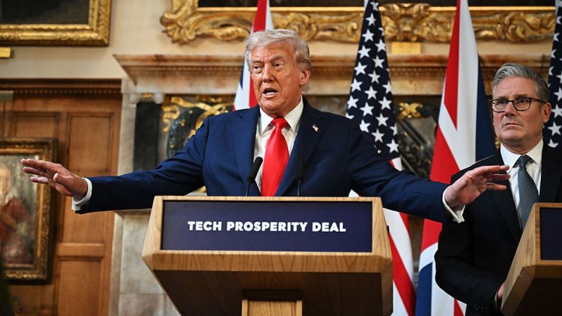 President Donald Trump spent the bulk of the week in the U.K. where he inked a new tech deal, and closed out the week gearing up to attend the memorial service of conservative activist Charlie Kirk in Arizona. 
During the trip abroad, Trump and U.K. Prime Minister Keir Starmer unveiled a new $350 billion tech investment plan, which is expected to generate 15,000 jobs across the U.K. and up to 2,500 jobs in the U.S. 
Specific details of the ‘Tech Prosperity Deal’ are sparse, but officials said that the plan will invest in the development of 12 advanced nuclear reactors and that energy will go toward supplying energy needs for the U.K. and the U.S. 
‘It’s a blueprint to win this new era together. Shape it according to our shared values, and seize the incredible opportunities that are on offer,’ Starmer said. ‘We have huge new investments from Nvidia N scale, Open AI, Google, Salesforce and many more backing cutting-edge British jobs for years to come.’
The plan will accumulate $50 billion in economic value and will deliver power to as many as 1.5 million homes, according to Trump. 
Trump also touted the close relationship between the U.S. and the U.K. during a state dinner at Windsor Castle with members of the U.K.’s royal family, including King Charles III. 
‘His Majesty spoke eloquently about the bond which inspired Sir Winston Churchill — the bust is in the Oval Office right now — the beautiful bust of Winston Churchill, to coin the phrase ‘special relationship,’ but seen from American eyes, the word ‘special’ does not begin to do it justice,’ Trump said Wednesday. ‘We’re joined by history and fate, by love and language and by transcendent ties of culture, tradition, ancestry and destiny.’
Trump arrived back in Washington later Thursday and will leave for Kirk’s memorial service Sunday at State Farm Stadium in Glendale, Arizona. The venue holds 63,400 people and has the capacity for up to 73,000 for ‘mega-events,’ according to its website.
Kirk, 31, was killed during a stop on his American Comeback Tour Sept. 10 at Utah Valley University. Kirk’s death has also raised questions about Trump’s own security, amid two assassination attempts on Trump’s life in 2024. 
A senior administration official confirmed to Fox News Digital Friday that federal law enforcement agencies like the Department of Homeland Security released a report Thursday cautioning that they are monitoring ‘several threats of unknown credibility’ against Trump, Vice President JD Vance and others expected to attend Kirk’s memorial service. 
The assessment asserts that the memorial may be an attractive target for violent extremists or lone wolf actors due to the significant media coverage it’s expected to attract.
Meanwhile, Trump said he likely will share some remarks during the memorial service. 
‘It’s going to be big,’ Trump told reporters Monday. ‘I’m going to be at the stadium, and I guess I’ll say a few words. I don’t know, but I guess I will, but I knew him very well. He was an amazing guy. He was all about young people and getting them started.’
<i>Fox News’ Caitlin McFall contributed to this report. </i>
This post appeared first on FOX NEWS