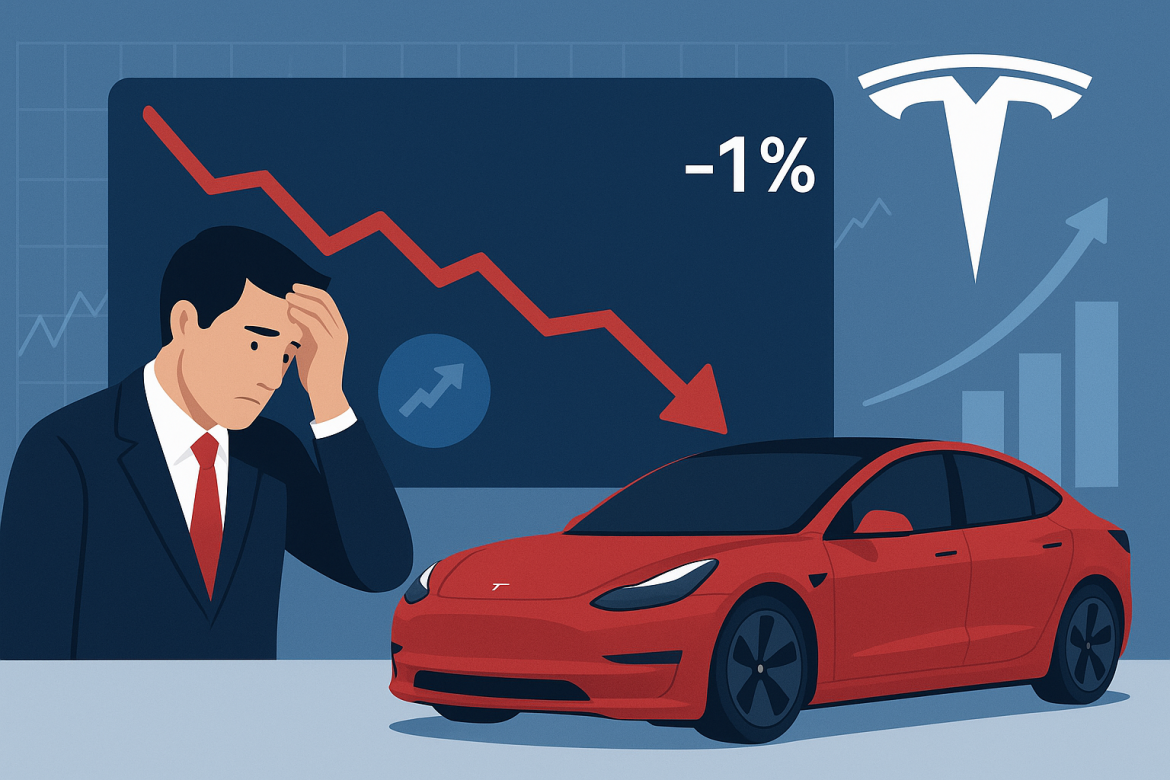 Tesla stock edged lower on Friday, extending the steep decline from the previous session despite the company reporting record deliveries. At the time of writing, the Tesla stock slipped over 1% to $430.97, following Thursday’s 5.1% drop. The S&P 500 and Dow Jones Industrial <a href="https://invezz.com/news/2025/10/03/us-stocks-in-the-green-at-open-sp-up-0-2-nasdaq-up-0-3/">Average rose 0.2% and 0.3%, respectively</a>.Tesla deliveries hit record levelsTesla delivered 497,099 vehicles <a href="https://invezz.com/news/2025/10/03/why-teslas-record-q3-is-a-one-time-high-and-what-comes-next/">in the third quarter and built 447,450 units</a>.The figure is well above the 447,600 figure expected by analysts surveyed by FactSet and the 443,079 figure in the company’s own distributed consensus.The quarter was marked by continued weakness in Europe, where sales have slumped amid growing consumer backlash against CEO Elon Musk’s political rhetoric and activism, alongside rising competition from rivals such as Volkswagen and China’s BYD. The European slowdown was partly offset by strength in the US, where buyers moved quickly to take advantage of a federal EV tax credit before its expiration under President Donald Trump’s latest spending bill.The company’s energy division also posted strong numbers, deploying 12.5 GWh of storage products, nearly double the year-ago level.Canaccord analyst George Gianarikas described the results as a “banger” but questioned the outlook beyond the current year. He projected a decline in fourth-quarter sales following the expiration of US EV tax credits, with growth resuming in 2026.Year-to-date, Tesla has delivered about 1.2 million vehicles, representing a decline of roughly 6% compared with the same period in 2024. Investors had already priced in strong deliveries, with Tesla shares climbing about 40% in the month leading up to the report. Analysts are now focused on how demand trends will shift without federal incentives.Wells Fargo analyst Colin Langan cautioned that deliveries could weaken in the fourth quarter as Tesla winds down discounts and promotions. He expects added margin pressure and lower regulatory credit sales, placing his 2025 earnings estimate 29% below Wall Street’s consensus. Goldman Sachs also flagged the expiration of tax credits as a likely headwind but said seasonality, new model launches, and upcoming catalysts such as the November 6 shareholder meeting could provide support.Governance debate over Musk’s payThe delivery report was also complemented by a letter from the Comptroller of the City of New York, urging shareholders to vote against CEO Elon Musk’s performance-based pay package, potentially worth $1 trillion if all incentives are met. The compensation plan reflects Musk’s goal of maintaining control over 25% of Tesla stock.While critics argue the package is excessive, analysts expect it to pass. Wedbush analyst Dan Ives said there is a “better chance of me playing in the NFL this season” than shareholders rejecting the award. Gary Black, cofounder of Future Fund Active ETF, also said there is “no chance” the plan fails.The post <a href="https://invezz.com/news/2025/10/03/why-tesla-stock-is-extending-its-sharp-decline-on-friday/">Why Tesla stock is extending its sharp decline on Friday</a> appeared first on <a href="https://invezz.com/">Invezz</a>
