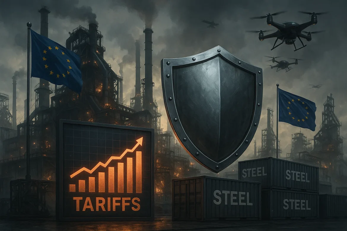 The European Union is planning to significantly raise tariffs on steel imports, proposing to hike the rate to 50%, a <em><a href="https://www.bloomberg.com/news/articles/2025-10-02/eu-to-propose-doubling-tariff-rate-on-steel-imports-to-50">Bloomberg</a> </em>report said on Thursday.The proposed moves aligns the EU’s stance with the United States, which has already imposed heavy tariffs to counter overcapacity and dumping of cheap steel, particularly from China.Currently, the regional bloc operates under a temporary safeguard mechanism that imposes a 25% duty on most steel imports; once established quotas are exceeded, the proposed tariffs double that to 50%.Forging Europe’s steel shieldApart from the doubling of steel tariffs, the European Commission is also seeking authority to impose country-specific quotas to better control import levels from particular nations.It means the nations dumping cheap steel in European nations can even face specific penalties in terms of higher tariffs, a move that seems to be intended to prevent trade diversion and circumvention tactics.This move comes amid mounting pressure on the EU’s struggling steel industry, which has been grappling with an influx of cheap steel primarily from Asian countries, especially China, the world’s largest steel producer.The overcapacity problem has depressed steel prices and severely impacted European producers’ profitability and investment in modernization and decarbonization efforts.The European nations are also connecting it with regional security, as recently, Poland’s Prime Minister Donald Tusk highlighted the strategic importance of steel.“Security means armaments and armaments mean steel,” Tusk said at a recent European summit, and emphasized on the need to protect European steel manufacturers as a cornerstone of broader defense and economic security.Europe’s industrial shield takes shapeThe proposed hike in steel tariffs is part of a broader strategy of the European Union as it looks to safeguard the key sectors while responding to international trade dynamics.This initiative also reflects ongoing tensions between maintaining open global trade and addressing unfair trade practices that threaten regional industries.The industries in Europe have welcomed the move and called it an essential step to protect quality jobs and promote a sustainable steel industry.However, they insist further measures will be necessary to fully address the structural challenges posed by global steel overcapacity.The proposal is expected to be formally unveiled by the European Commission next week, signaling a shift towards a more protective trade framework for the European steel sector.Analysts expect this could escalate trade tensions with some steel-exporting countries but deem it necessary for the EU to remain competitive and secure its industrial base amid geopolitical uncertainties and evolving market conditions.The developments come on the heels of a defence debate in Europe, where nations are concerned about recent drone incursions and point to the intertwined nature of industrial policy and security.The post <a href="https://invezz.com/news/2025/10/02/european-union-plans-50-steel-tariffs-amid-global-overcapacity-concerns/">European Union plans 50% steel tariffs amid global overcapacity concerns</a> appeared first on <a href="https://invezz.com/">Invezz</a>