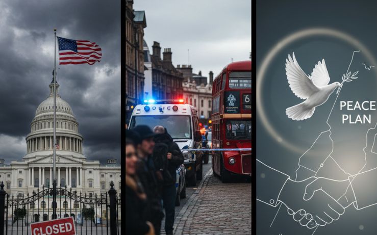 A week of high drama and significant global developments has seen the US government grind to a halt, a deadly terror attack strike a synagogue in the UK, and a major new peace plan for Gaza unveiled by the White House.Here’s a breakdown of the key events that transpired in the week.The US government has shut down amid a budget disputeThe US government officially shut down on Wednesday after Republican and Democratic politicians failed to agree on a deal to fund government services. The impasse means some services are temporarily suspended, with about 750,000 federal workers expected to be put on unpaid leave. The spending fight is particularly tense, as it comes after President Donald Trump has already drastically reduced the size of the national government. The Republicans control both chambers of Congress but are short of the 60 votes needed in the Senate to pass the spending bill, giving Democrats negotiating power to demand extensions to healthcare programs.Two killed in a terror attack at a Manchester synagogueTwo Jewish people were killed and three were left in a serious condition after a car ramming and stabbing attack outside a synagogue in Manchester on Thursday. The victims have been named as Adrian Daulby, 53, and Melvin Cravitz, 66. Greater Manchester Police said one of the victims, Mr. Daulby, was tragically hit by police gunfire as officers shot the attacker. The suspect, 35-year-old Jihad Al-Shamie, was shot dead at the scene. The attack, which is being treated as a terror incident, occurred on Yom Kippur, the holiest day in the Jewish calendar.UK house prices returned to growth in SeptemberThe UK property market showed signs of renewed momentum in September, with house prices rising 0.5 percent compared with the previous month, according to data from Nationwide Building Society. The increase reversed a 0.1 percent decline in August and lifted the average home price to £271,995. Robert Gardner, Nationwide’s chief economist, said the housing market appears to be entering a phase of “broad stability,” supported by low unemployment and rising wages, while the prospect of a Bank of England rate cut could moderate borrowing costs further.India’s central bank holds its key interest rate steady at 5.5%The Reserve Bank of India (RBI) decided on Wednesday to keep its benchmark repo rate unchanged at 5.5%, while maintaining a “neutral” policy stance. RBI Governor Sanjay Malhotra said the inflation outlook has become more benign, with the central bank revising its average inflation projection for 2025-26 down to 2.6% from 3.1%. The MPC also raised its GDP forecast for the financial year to 6.8 percent. The governor noted that it would be “prudent to wait for the policy actions to play out before charting out the next round of monetary policy actions.”Trump unveils a 20-point Gaza peace plan backed by NetanyahuUS President Donald Trump announced on Monday that Israeli Prime Minister Benjamin Netanyahu had agreed to a 20-point plan intended to end the war in Gaza, a development he framed as a “historic day for peace.” Speaking at the White House, Trump said the plan had already received backing from other Middle Eastern leaders and that he would stand firmly behind Israel if Hamas rejects the deal. The plan would see all hostages returned within 72 hours, while Israel would release nearly 2,000 prisoners and pledge not to occupy or annex Gaza.The post <a href="https://invezz.com/news/2025/10/04/weekly-wrap-a-us-shutdown-a-uk-terror-attack-a-gaza-peace-plan/">Weekly wrap: A US shutdown; a UK terror attack; a Gaza peace plan</a> appeared first on <a href="https://invezz.com/">Invezz</a>