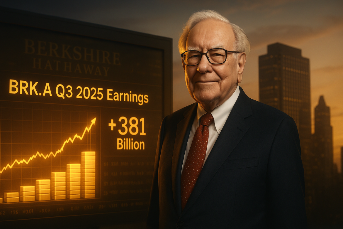 Berkshire Hathaway delivered a robust blowout in its Q3 2025 earnings, showcasing another strong quarter under Warren Buffett’s leadership.The conglomerate’s net earnings attributable to shareholders soared to nearly $30.8 billion, up from $26.3 billion in the same period last year.Meanwhile, Buffett’s cash mountain grew even larger, <a href="https://www.reuters.com/sustainability/boards-policy-regulation/berkshire-profit-rises-cash-soars-record-2025-11-01/">reaching a staggering $381 billion.</a> This cash hoard provides Berkshire with unprecedented firepower to capitalize on future opportunities amid market uncertainties.Berkshire Hathaway sold about $6 billion worth of stock in Q3 2025, balancing equity sales with disciplined capital deployment amid market uncertainties. This sale supports Berkshire’s strategy to maintain capital flexibility while preparing for targeted investments. Berkshire Hathaway Q3: Strong operating gains drive profitsBerkshire Hathaway’s operating profit from its wholly owned businesses, including insurance and railroads, jumped by 34% in Q3 2025 compared to the previous year.This impressive rise stems from solid performances across multiple sectors within its diversified portfolio.The insurance segment continued to be a significant profit driver, while investments in transportation and energy also contributed meaningfully to the bottom line.Although overall revenues saw some pressure due to softer insurance premium growth and other segments, the combined operating and investment income propelled Berkshire to a strong earnings beat.The company’s strategy to hold a large cash reserve while selectively deploying capital showed clear benefits in this quarter.Buffett’s massive cash reserve and strategic flexibilityBerkshire Hathaway’s cash hoard has now surged to an unprecedented $381 billion, the largest in the company’s history and more than any other publicly traded firm in the world.For Warren Buffett, this mountain of cash isn’t just a byproduct of caution; it’s a deliberate strategy.His decision to keep such a massive reserve reflects a disciplined, opportunistic mindset, one that allows Berkshire to move quickly when market turbulence creates the kind of deals Buffett loves.Despite sitting on this record sum, Buffett remains committed to equities.He emphasized that most of Berkshire’s value still comes from its stakes in public companies and wholly owned businesses. The cash, in his view, is not a sign of retreat but of readiness.The buildup follows Buffett’s well-noted decision to pare down some high-profile positions, including Apple, which he felt had become overvalued.Rather than chasing the current market rally, Berkshire is biding its time, waiting for moments when valuations make more sense and opportunities emerge.This quarter also marks a turning point for the 94-year-old investor. Buffett confirmed plans to step down as CEO by the end of 2025, passing the leadership baton to longtime deputy Greg Abel.The announcement has drawn attention not only for its symbolism but also for what it says about Berkshire’s next chapter: continuity, stability, and a deep bench of experienced managers ready to carry on Buffett’s playbook.For shareholders, the latest report is a mix of record profits, disciplined restraint, and long-term vision.Buffett’s philosophy, patience backed by immense liquidity, continues to serve as a masterclass in strategic investing. As markets swing between fear and exuberance, Berkshire’s growing cash fortress ensures it will be ready when opportunity knocks again.The post <a href="https://invezz.com/news/2025/11/01/berkshire-hathaway-delivers-blowout-q3-profit-as-buffetts-cash-mountain-keeps-growing/">Berkshire Hathaway delivers blowout Q3 profit as Buffett’s cash mountain keeps growing</a> appeared first on <a href="https://invezz.com/">Invezz</a>
